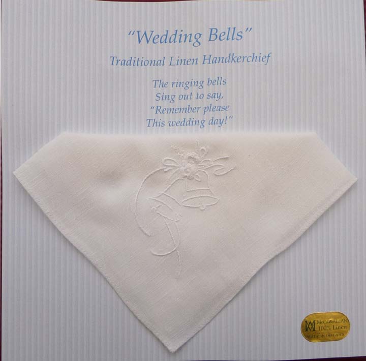 " Wedding Bells " Linen Handkerchief